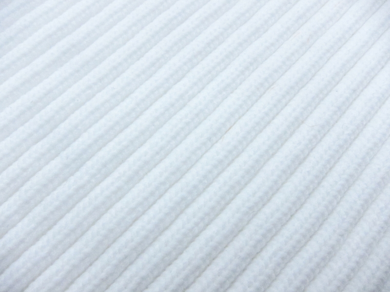 Nylon Rib Knit in White | B&J Fabrics